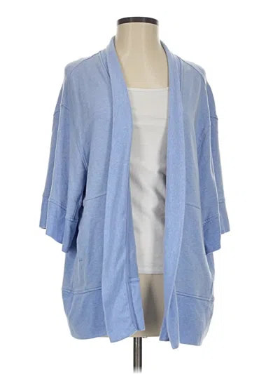 Pre-owned Athleta Cardigan Sweater In Blue