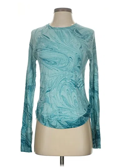 Pre-owned Athleta Cardigan Sweater In Blue