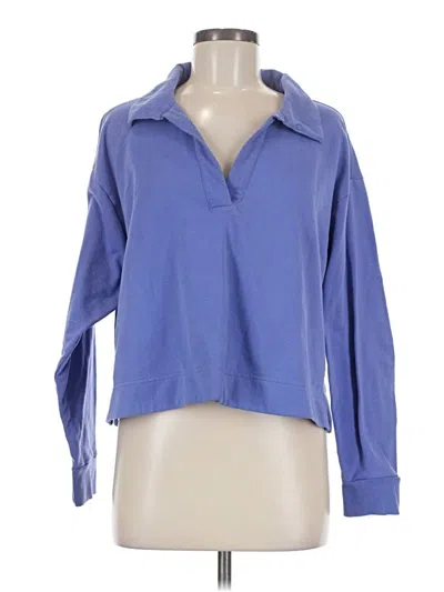 Pre-owned Athleta Cardigan Sweater In Blue