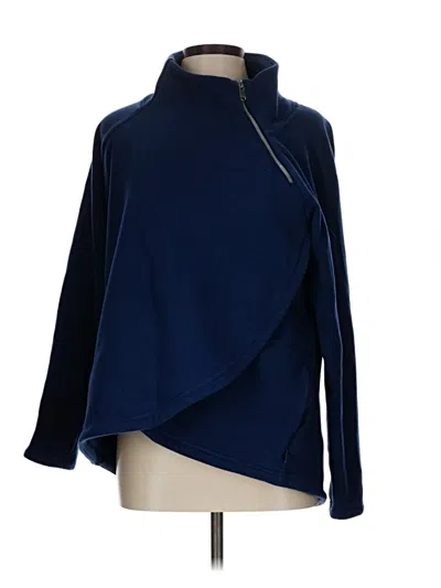 Pre-owned Athleta Cardigan Sweater In Blue
