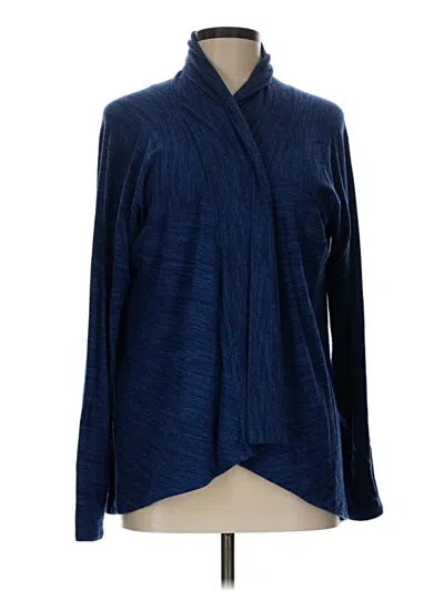 Pre-owned Athleta Cardigan Sweater In Blue