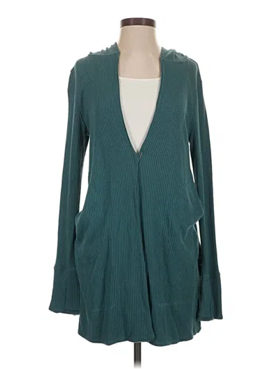 Pre-owned Athleta Cardigan Sweater In Blue