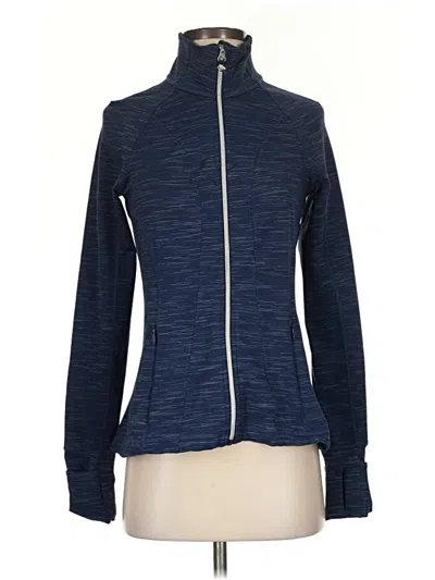 Pre-owned Athleta Cardigan Sweater In Blue