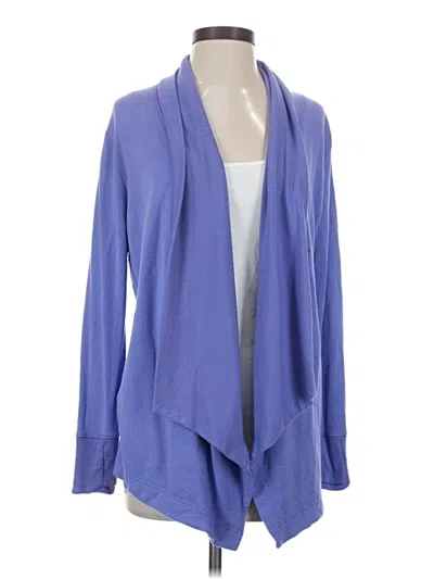 Pre-owned Athleta Cardigan Sweater In Blue