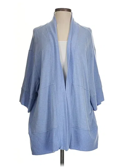 Pre-owned Athleta Cardigan Sweater In Blue