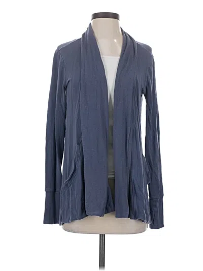 Pre-owned Athleta Cardigan Sweater In Blue