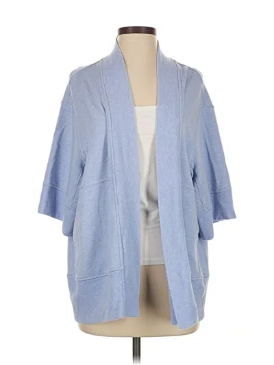 Pre-owned Athleta Cardigan Sweater In Blue