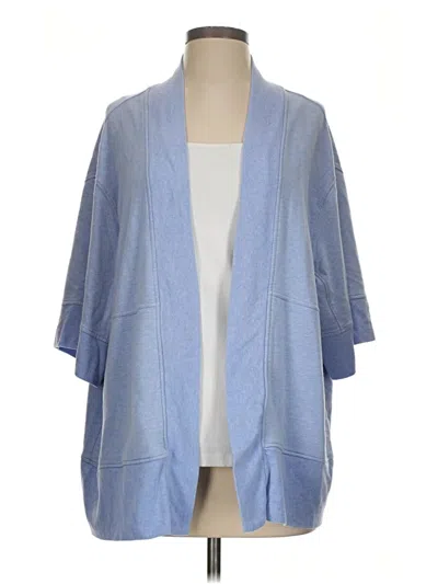 Pre-owned Athleta Cardigan Sweater In Blue