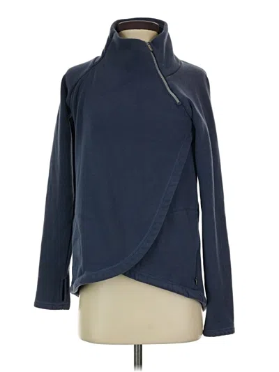 Pre-owned Athleta Cardigan Sweater In Blue