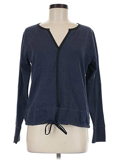 Pre-owned Athleta Cardigan Sweater In Blue