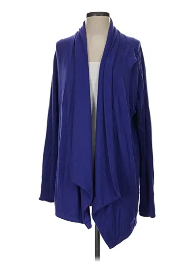 Pre-owned Athleta Cardigan Sweater In Blue
