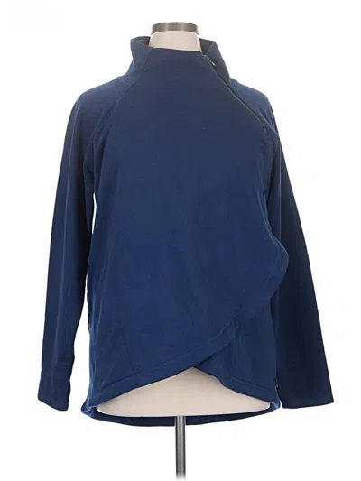 Pre-owned Athleta Cardigan Sweater In Blue