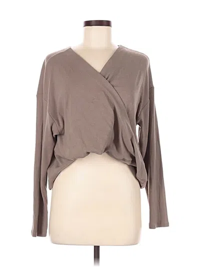 Pre-owned Athleta Cardigan Sweater In Brown