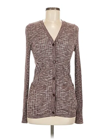 Pre-owned Athleta Cardigan Sweater In Brown