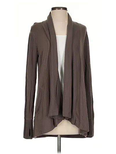 Pre-owned Athleta Cardigan Sweater In Brown