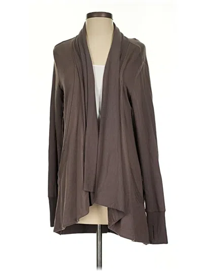 Pre-owned Athleta Cardigan Sweater In Brown
