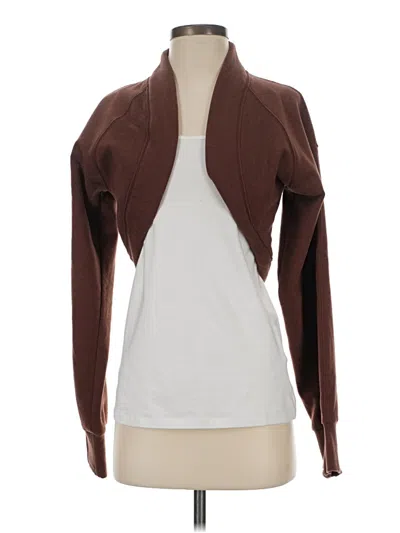 Pre-owned Athleta Cardigan Sweater In Brown