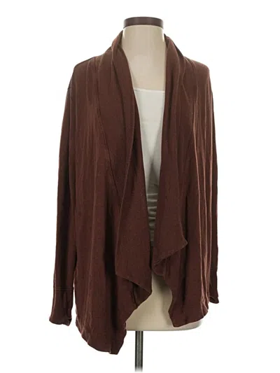 Pre-owned Athleta Cardigan Sweater In Brown