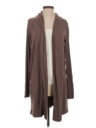 Pre-owned Athleta Cardigan Sweater In Brown