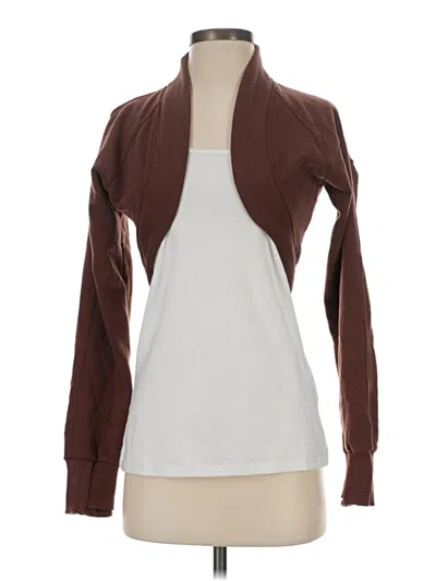 Pre-owned Athleta Cardigan Sweater In Brown