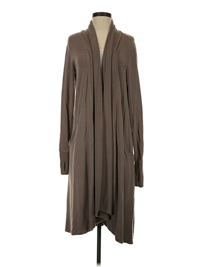Pre-owned Athleta Cardigan Sweater In Brown