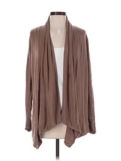 Pre-owned Athleta Cardigan Sweater In Brown