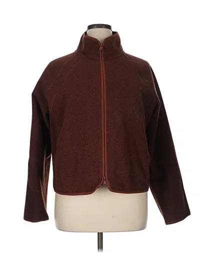 Pre-owned Athleta Cardigan Sweater In Brown