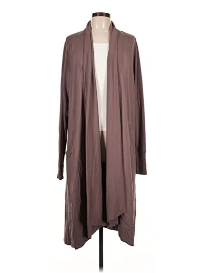 Pre-owned Athleta Cardigan Sweater In Brown