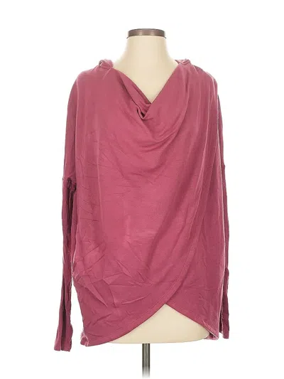 Pre-owned Athleta Cardigan Sweater In Burgundy
