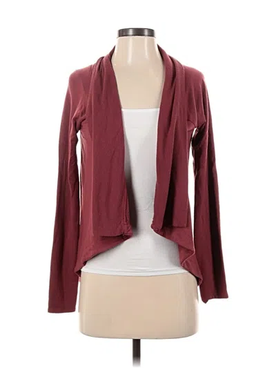 Pre-owned Athleta Cardigan Sweater In Burgundy