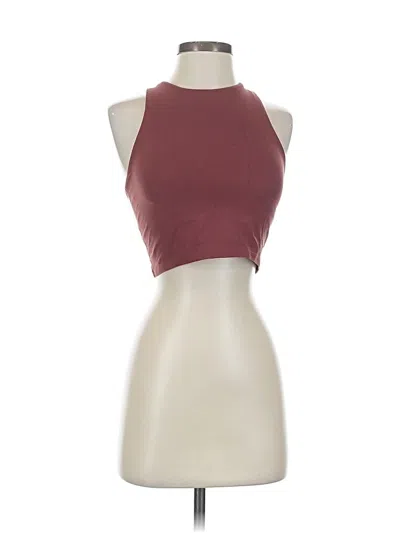 Pre-owned Athleta Cardigan Sweater In Burgundy