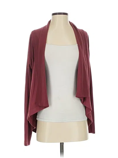 Pre-owned Athleta Cardigan Sweater In Burgundy