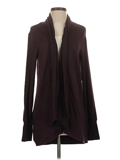 Pre-owned Athleta Cardigan Sweater In Burgundy