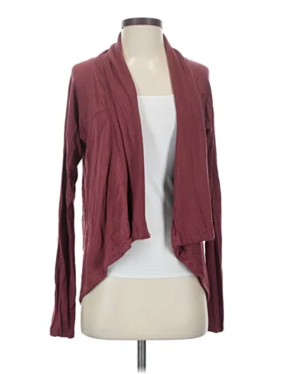 Pre-owned Athleta Cardigan Sweater In Burgundy