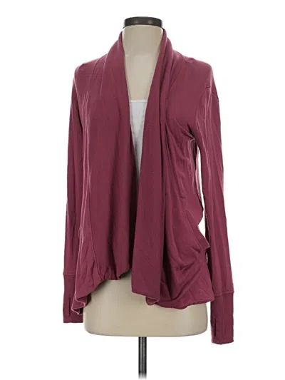 Pre-owned Athleta Cardigan Sweater In Burgundy