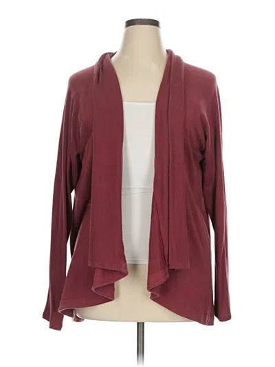 Pre-owned Athleta Cardigan Sweater In Burgundy