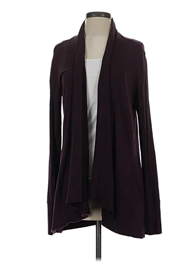Pre-owned Athleta Cardigan Sweater In Burgundy