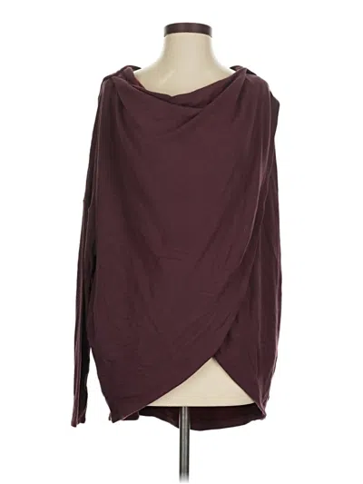 Pre-owned Athleta Cardigan Sweater In Burgundy