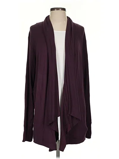 Pre-owned Athleta Cardigan Sweater In Burgundy