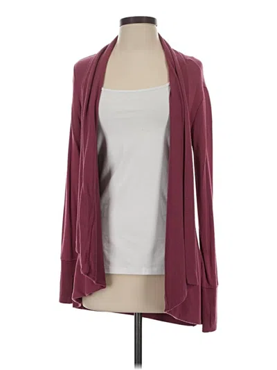 Pre-owned Athleta Cardigan Sweater In Burgundy