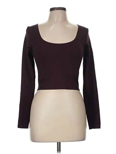 Pre-owned Athleta Cardigan Sweater In Burgundy