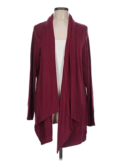Pre-owned Athleta Cardigan Sweater In Burgundy