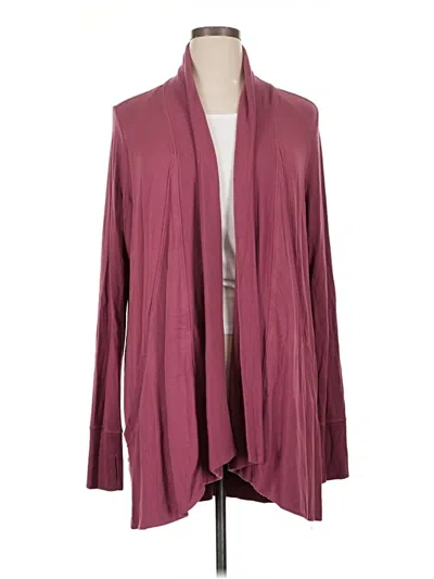 Pre-owned Athleta Cardigan Sweater In Burgundy