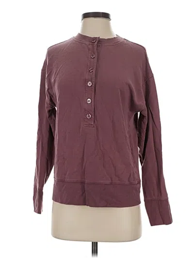Pre-owned Athleta Cardigan Sweater In Burgundy