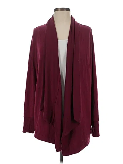 Pre-owned Athleta Cardigan Sweater In Burgundy