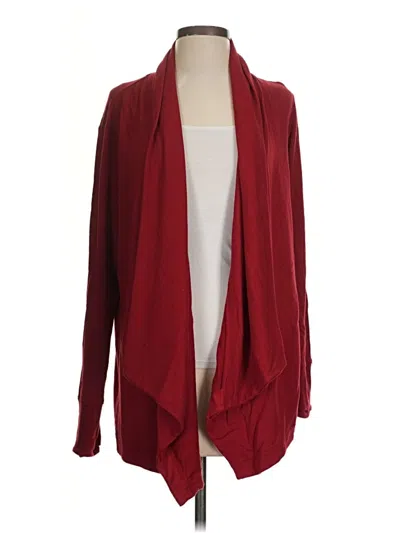 Pre-owned Athleta Cardigan Sweater In Burgundy