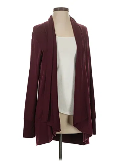 Pre-owned Athleta Cardigan Sweater In Burgundy