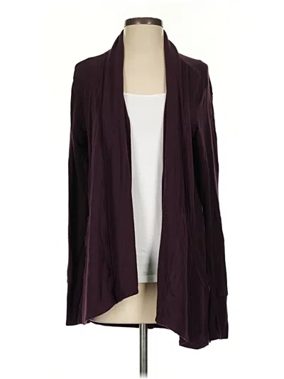 Pre-owned Athleta Cardigan Sweater In Burgundy