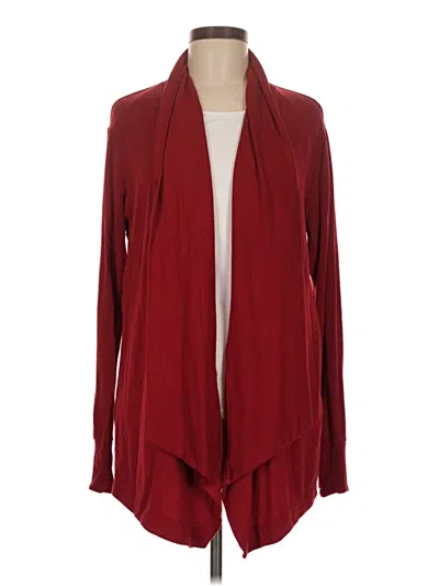 Pre-owned Athleta Cardigan Sweater In Burgundy