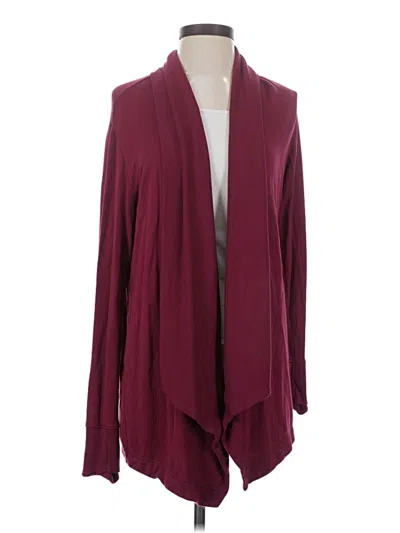 Pre-owned Athleta Cardigan Sweater In Burgundy